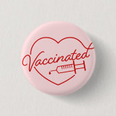 Colorful Fun Vaccinated Badge Button (Voorkant)