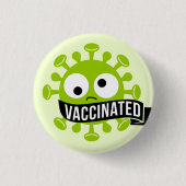Colorful Fun Vaccinated Badge Button (Voorkant)