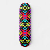 Colorful Funky Geometric Pattern 2 Skateboard (Voorkant)