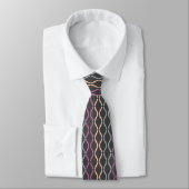 Colorful Funky Retro Geometric Pattern 3a Stropdas (Gebonden)