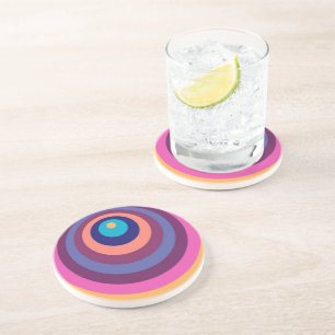 Colorful Funky Stripes Modern Geometric Pattern Zandsteen Onderzetter