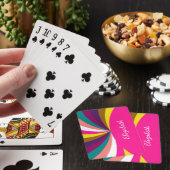 Colorful Funky Stripes Pattern Pokerkaarten (Insitu)