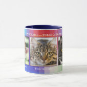 Colorful Funny Cats Custom Photo Mok (Midden)