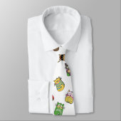 Colorful Funny Funky Cats Pattern Stropdas (Gebonden)