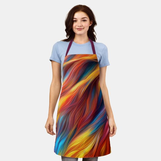 Colorful Fur Texture Background-68454 Schort (Gedragen)