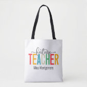 Colorful Future Teacher Gift Draagtas (Voorkant)