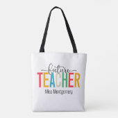 Colorful Future Teacher Gift Draagtas (Achterkant)