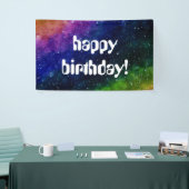 Colorful Galaxy Birthday Party Banner (Beurs)