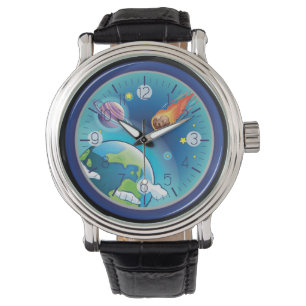 Colorful Galaxy Horloge