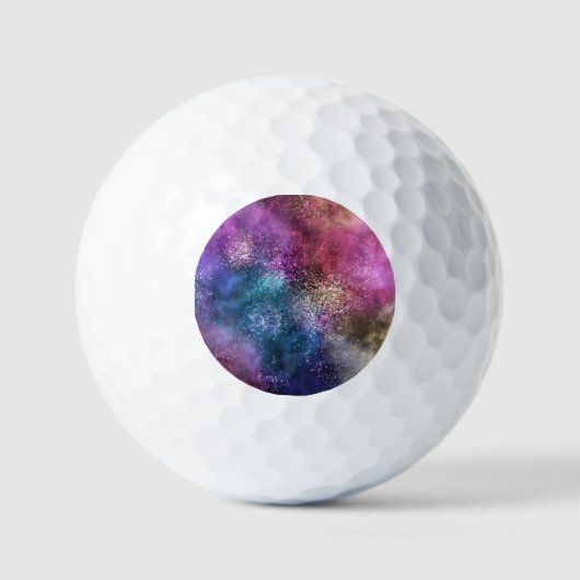 Colorful Galaxy Pattern Golfballen (Voorkant)