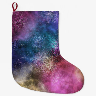 Colorful Galaxy Pattern Grote Kerstsok