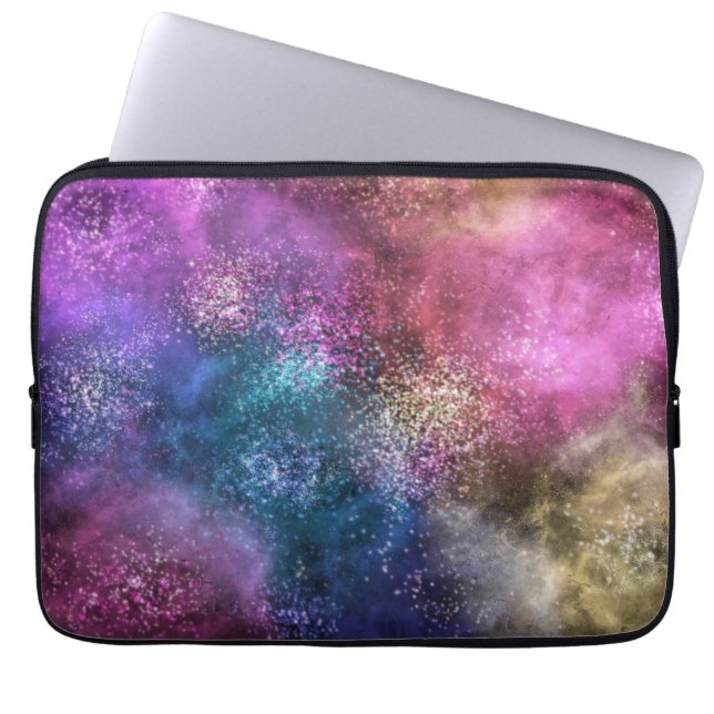 Colorful Galaxy Pattern Laptop Sleeve (Voorkant)