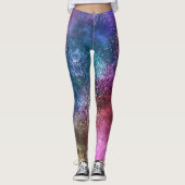 Colorful Galaxy Pattern Leggings (Voorkant)