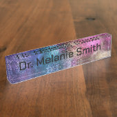 Colorful Galaxy Pattern Naambordje (Zijkant)