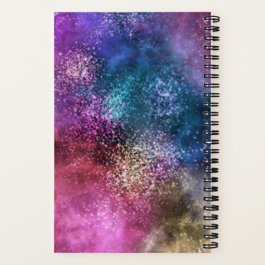 Colorful Galaxy Pattern Notitieboek (Achterkant)