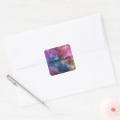 Colorful Galaxy Pattern Vierkante Sticker (Envelop)