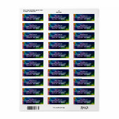Colorful Galaxy Return Address Labels (Full Sheet)