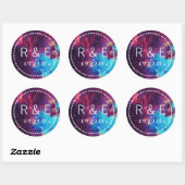Colorful Galaxy Wedding Favor Stickers (Feuille)