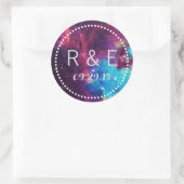 Colorful Galaxy Wedding Favor Stickers (Sac)