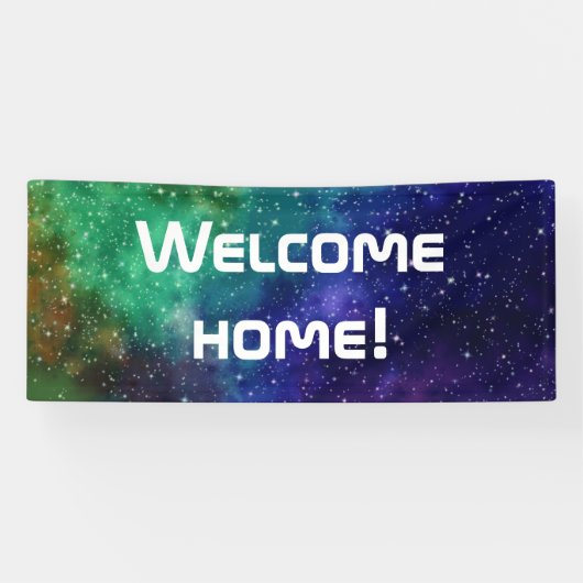 Colorful Galaxy "Welcome Home" banner (Horizontaal)