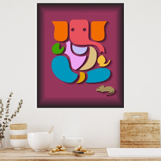Colorful Ganesha Poster (Keuken)