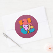 Colorful Ganesha Ronde Sticker (Envelop)