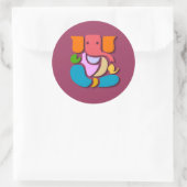 Colorful Ganesha Ronde Sticker (Tas)