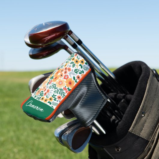Colorful Garden Bouquet Pattern Golfheadcover (Insitu)