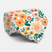 Colorful Garden Bouquet Pattern Stropdas (Opgerold)