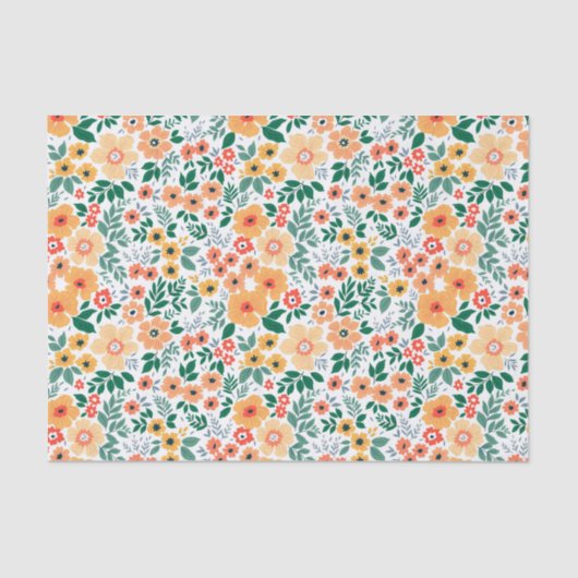 Colorful Garden Bouquet Pattern Tissuepapier (Voorkant)