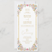 Colorful Garden Flowers Wildflower Wedding Program (Voorkant)