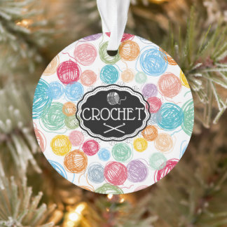Colorful garens haakwerk op maat van Kerstmis Ornament