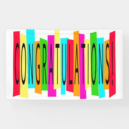 Colorful Gefeliciteerd banner (Horizontaal)