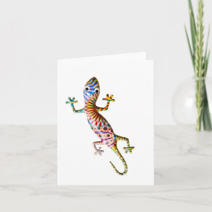 Colorful gekko lizard kaart
