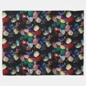 Colorful Gem Stones Fleece Blanket (Voorkant (Horizontaal))