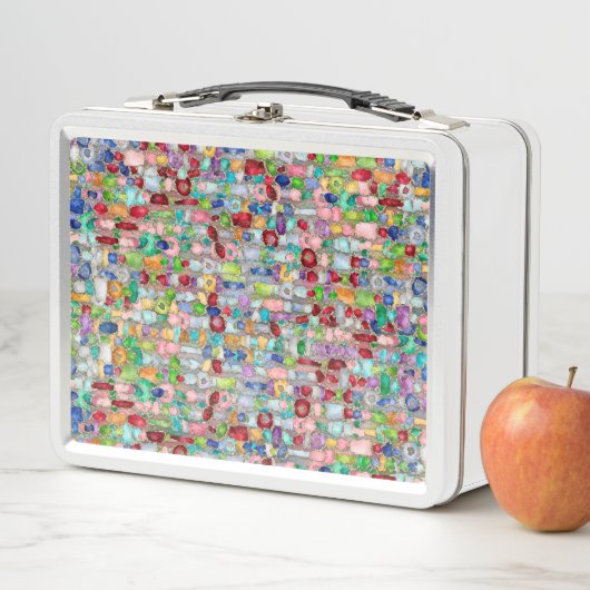 Colorful Gemstone Crystal Cluster Strings (In situ)