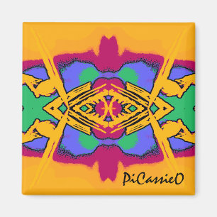 Colorful Geo Diamond Design Magnet Magneet