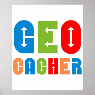 Colorful Geocacher Arrows Poster