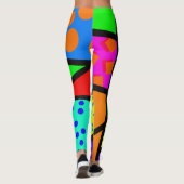 Colorful Geometric 80s Memphis Design Leggings (Achterkant)