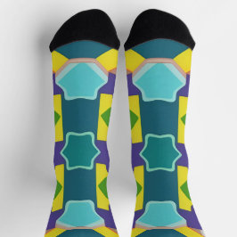 Colorful Geometric Abstract Patroon Sokken