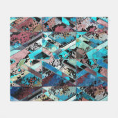 Colorful Geometric Abstract Pattern Fleece Deken (Voorkant (Horizontaal))