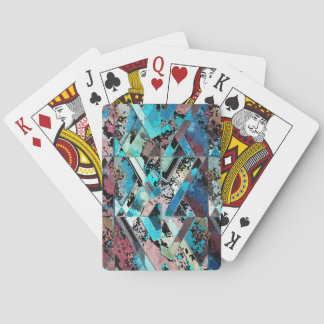 Colorful Geometric Abstract Pattern Pokerkaarten