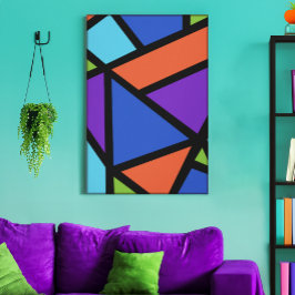 Colorful Geometric Abstracte Art Canvas Afdruk