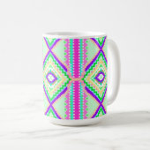 Colorful Geometric Boho Pattern Koffiemok (Voorkant rechts)