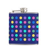 Colorful Geometric Dots Drinkware Design - Heupfles (Voorkant)