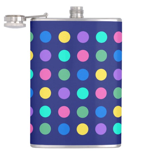 Colorful Geometric Dots Drinkware Design -  Heupfles (Geopend)
