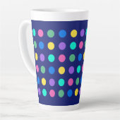 Colorful Geometric Dots Drinkware Design - Latte Mok (Linkerhoek)