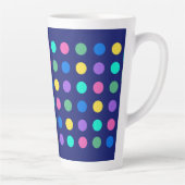 Colorful Geometric Dots Drinkware Design - Latte Mok (Rechts)