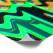 Colorful Geometric Glitch Pattern  Poster (Hoek)