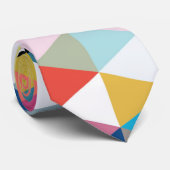 Colorful Geometric Kaleidoscope Pattered Stropdas (Opgerold)